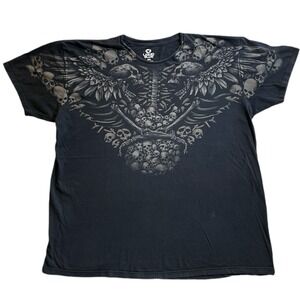 Liquid Blue T Shirt Skulls Graphic Print‎ Size XXL